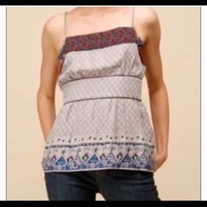 Free People Sophie Silk Boho Paisley Tank Top